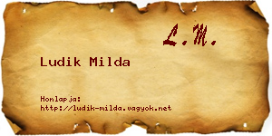 Ludik Milda névjegykártya